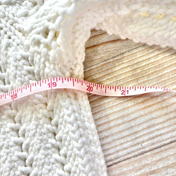 Haven Well Within Open Stitch Johnny Collar Sweater | Ivory Size Medium - Picture 5 of 6